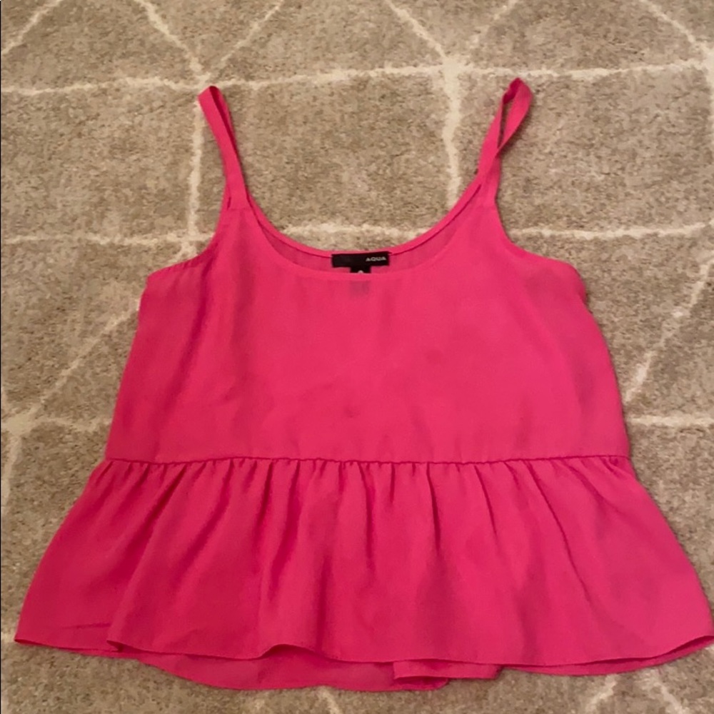 hot pink top shop tank